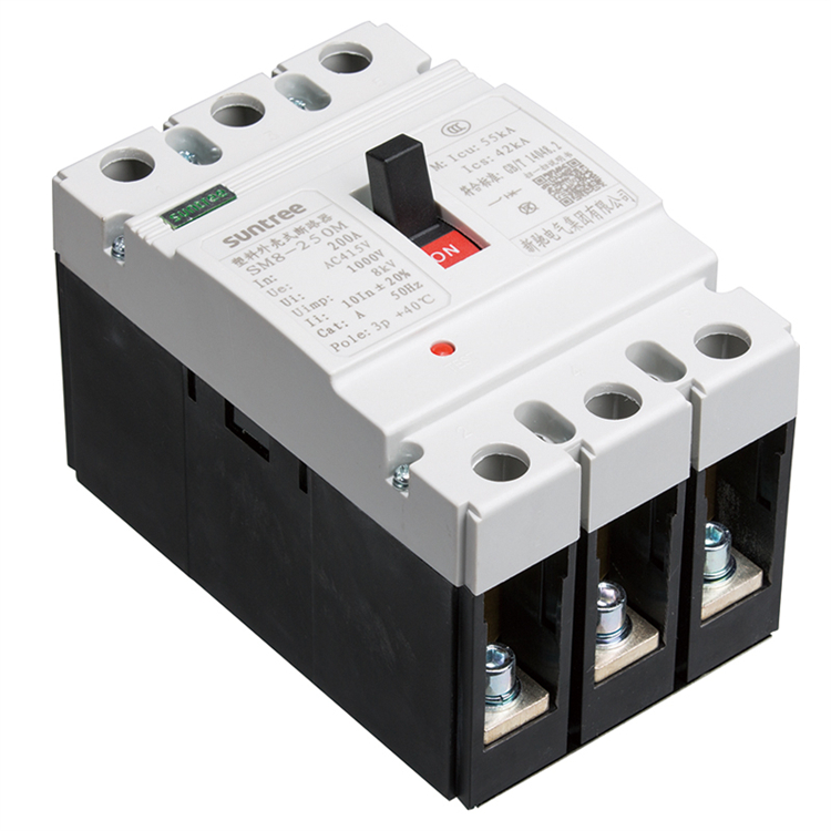 山東新馳電氣SM8-250/3P交流塑殼斷路器 手柄壽命長，廠家直供信賴之選